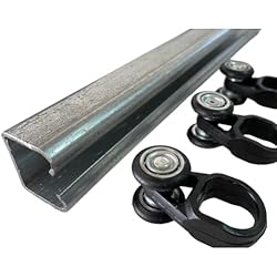 tendaggimania® Riel Monorraíl de Hierro galvanizado Perfil MR3 3 x 3 cm para Cortinas correderas de PVC o Tela, para Puertas, Puertas correderas, toldos, Paredes Divisor, 400 cm