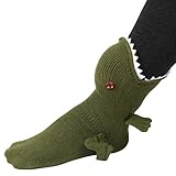 boffmaw Dinosaur Socks, Silly 3D Knit Animal Sock Biting Leg for Women Kids Unisex Funny Winter Warm Floor Socks for Christmas Gift