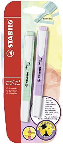 Highlighter - STABILO swing cool - Pack of 2 - Yellow/Pink