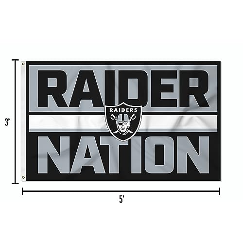 Rico Industries NFL Football Las Vegas Raiders Bold 3' x 5' Banner Flag Single Sided - Indoor or Ou by Rico Industries - Image 8