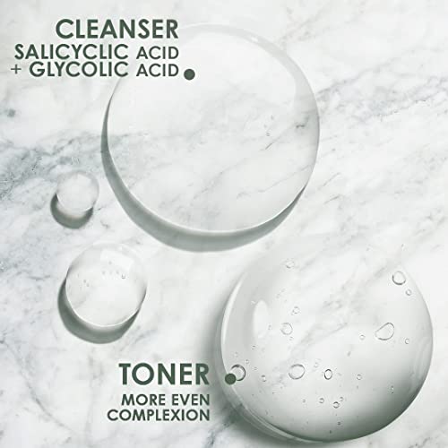 Infina Essentials Face Cleanser And Facial Toner, Big 8 Fl Oz Each, Skincare Beauty Duo Kit For Women With Salicylic Acid, Glycolic Acid & Natural Extracts - Optimal Skin Care #TOP3