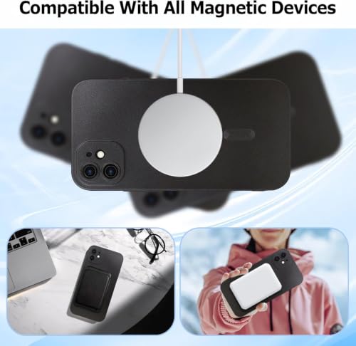 Image of DIZORO Magnetic Case for iPhone 11 Cover [Compatible with MagSafe][Built-in Camera Lens Protector] Slim Soft Silicone Bumper Shockproof Metallic Luster Back Cover Phone Cases (Black)