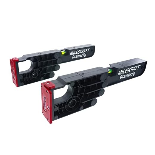 Milescraft Schubladenvorrichtung 1341 – Wendbare Schubladenschiebervorrichtung für Schubladeninstallation – Laschen, Zäune und Nivellierpositionierung der Vorrichtungen für genaue Unterstützung Nicht