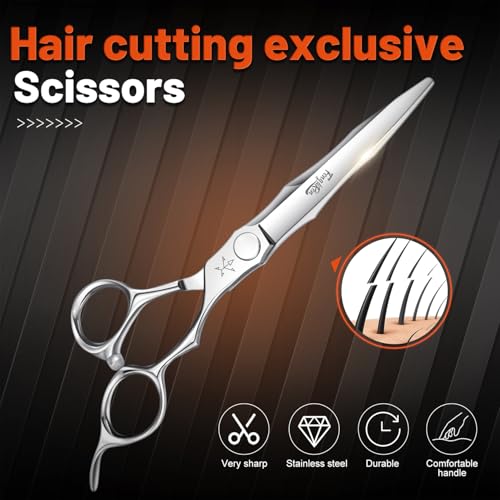 Fengliren High-end Professional Extremely Very Sharp Barber Hair Cutting Scissors Hairdresser Shears For Hair 6.3 Inch Haircut Scissor Made Of Stainless Steel For Hairdressing Salon and Home Use by Fengliren - Image 8