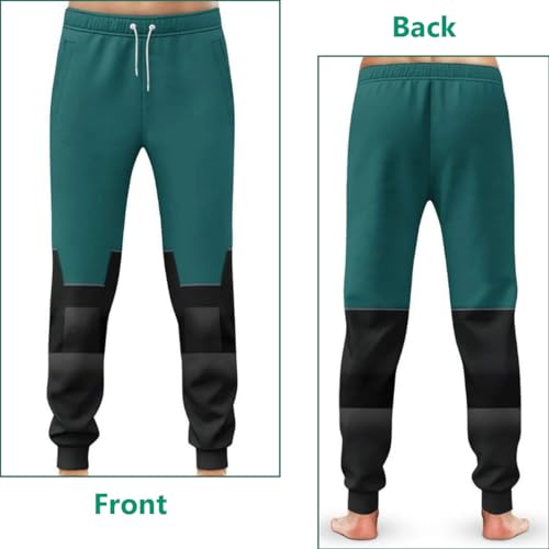 BIUTEY Anime Mha Hoodie and Sweatpants Midoriya Izuku Cosplay Hooded Pullover Sweatsuit Jogger Men's Tracksuits 2 Piece Set3