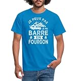 Spreadshirt Je Peux Pas Je Me Barre en Fourgon Cadeau Camping Car T Shirt Homme, XXL, Bleu Royal
