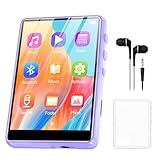 128GB MP3 Player with Bluetooth 5.4, ZAQE 2.4" Full Touch Screen Portable Music Player, Lossless Sound Digital Audio Player Built-in HD Speaker, FM Radio, Player Case Earphones Included
