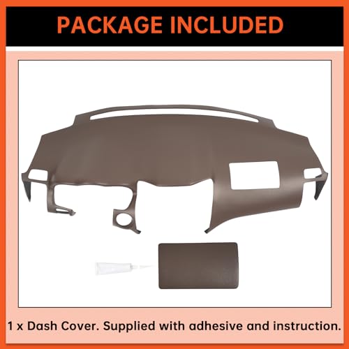 ECOTRIC Dash Cover Compatible with Lexus RX350 2007-2009 & Lexus RX400h 2006-2008 & Lexus RX330 2004-2006 Molded Dashboard Overlay Skin Cap Brown NOT A Replacement by ECOTRIC - Image 6