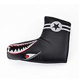 GOOACTION Shark Golf Club Blade Putter Head Cover with Creative Cartoon Animal Pattern Synthetic Leather Golf Clubs Headcovers