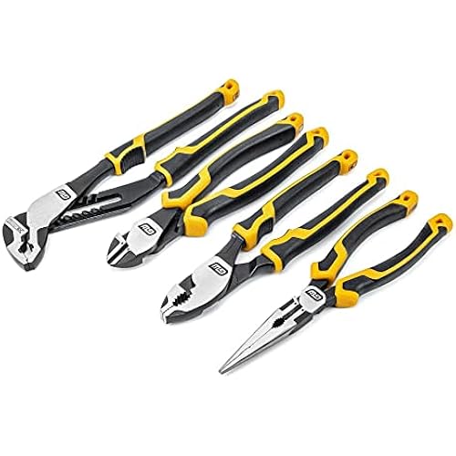 GEARWRENCH 4 Piece PITBULL Dual Material Mixed Plier Set - 82203C