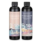 SANAAA ポリウレタン樹脂、640g の 二液性レジン液 、10 分以内に急速に硬化、超低粘度、低臭、試作やその他の樹脂工芸に適しています