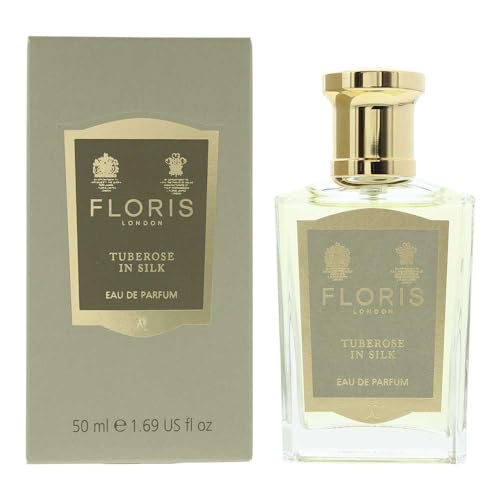 Floris London Tuberose In Silk Eau de Parfum (50ml) - Elegant & Floral Fragrance | Enhanced with Bergamot, Amber & Iris | Perfect for Day & Evening Wear | Luxurious Scent With Silky Allure