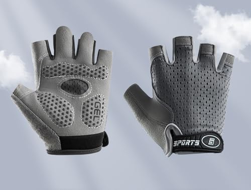 INOGIH Kids Boys Girls Half-Finger Bike-Gloves Outdoor Sport Cycling Gloves for Climbing Riding Biking