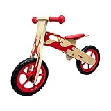 ANNADA Lightweight Wooden Balance Bike Sustainable and Eco-Friendly Small Wooden Bicycle Adjustable