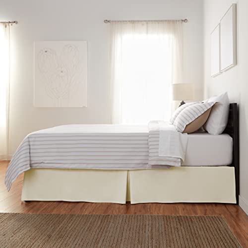 Amazon Basics Lightweight Pleated Bed Skirt, Queen, Beige #TOP2
