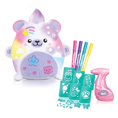 Canal Toys Airbrush Plush Kawaii Squish Bear: Includes Plush Bear, Airbrush Set and Stick on Stencils; Color and wash and Repeat; Create Your own Style by Canal Toys - Image 6
