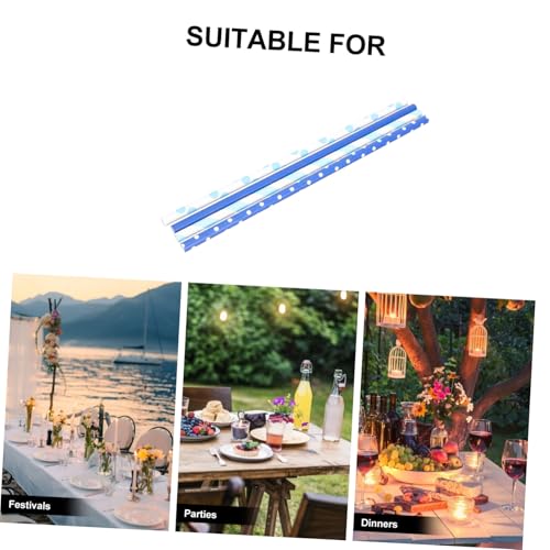 Pitillos de papel azul desechables 200pcs miniatura 6