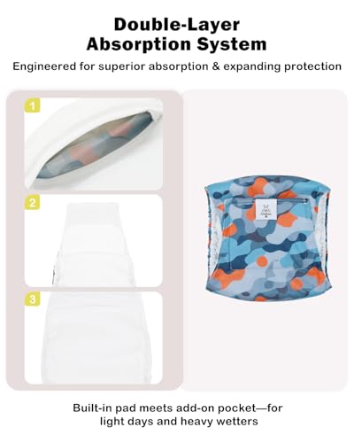 Image of CuteBone Dog Diapers Male Belly Bands 3 Pack for Male Dogs Reusable Puppy Wraps
