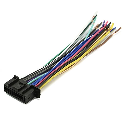 22 Pin Harness Power Cord Harness Speaker Plug Wire Harness Compatible for Kenwood Part E30-6881-25 DDX DNX