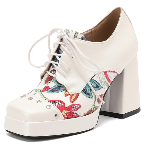 Chaussures habillées plateforme femme à talon haut bloc confortables