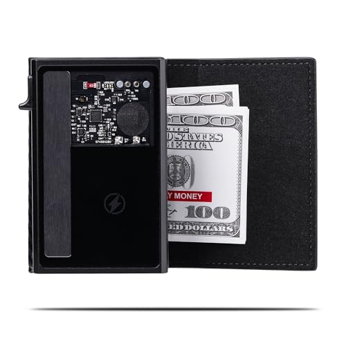 Image of Conceal Plus RFID Wallet for Men with Apple Find My Tracker, Black Carbon | Slim Wallet for Men Stores up to 10 Cards, Wallet Tracker with Cash & ID - Carbon Fiber Design for Organized Daily Essentials