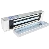 LIBO elektryczne zamknięcie magnetyczne, 180 kg, kontrola dostępu, elektroniczny metalowy zamek do drzwi DC12 V, bezpieczny typ NC do systemu bezpieczeństwa, pojedyncze drzwi (180 kg/350 lb)