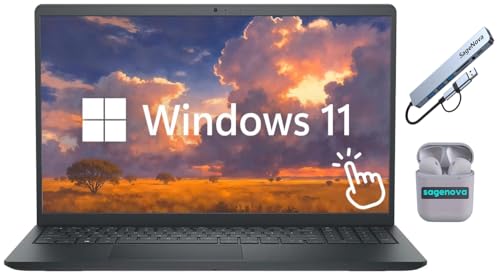 Dell Inspiron �^�b�`�X�N���[���m�[�g�p�\�R���A15.6�C���`�r�W�l�X&�w���p�m�[�g�p�\�R���BWindows 11 Home 32GB RAM 1TB SSD�AAMD Ryzen 5 7530U�AFHD LED�f�B�X�v���C�ASageNova�C��