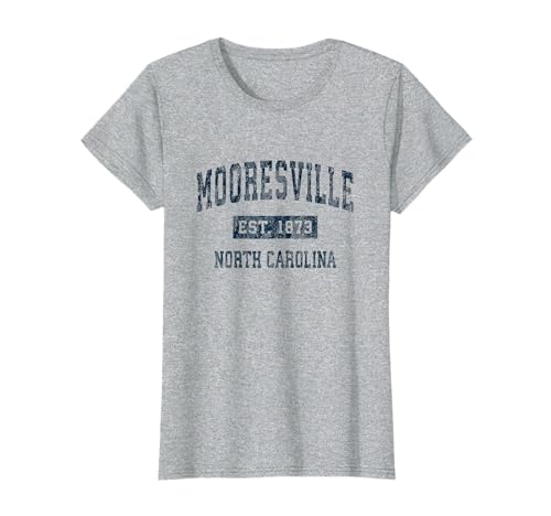 Mooresville NC Vintage Sports Navy T-Shirt