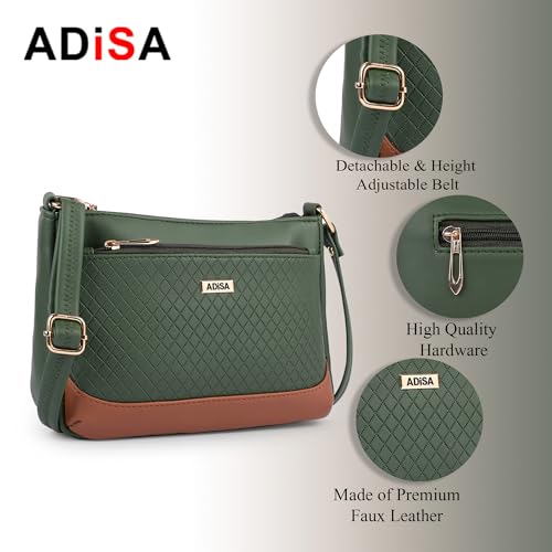 Image of ADISA Women Girls Color Block Cross Body Sling Bag (SL5168)