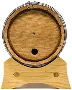 Premium Oak Barrels For Aging Whiskey (1 Liter) - Blank/No Engraving - Wooden Whiskey Barrels For Aging Your Own Bourbon, Wine, Scotch, Rum, Whiskey, & More | Red Head American Charred Oak Barrel