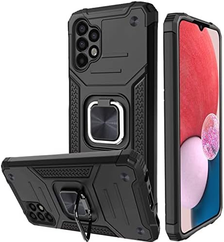 Honeyview ShockProof Case for Samsung Galaxy S21 FE with Ring Kickstand, Bumper Armour Phone Cover for Samsung Galaxy S21 FE - Black-New