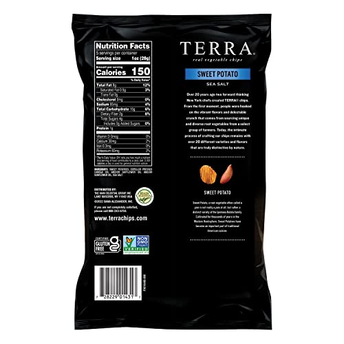 Terra Sweet Potato Chips, Crinkle Chips With Sea Salt, 5 Oz Bag (Pack Of 6) #TOP1