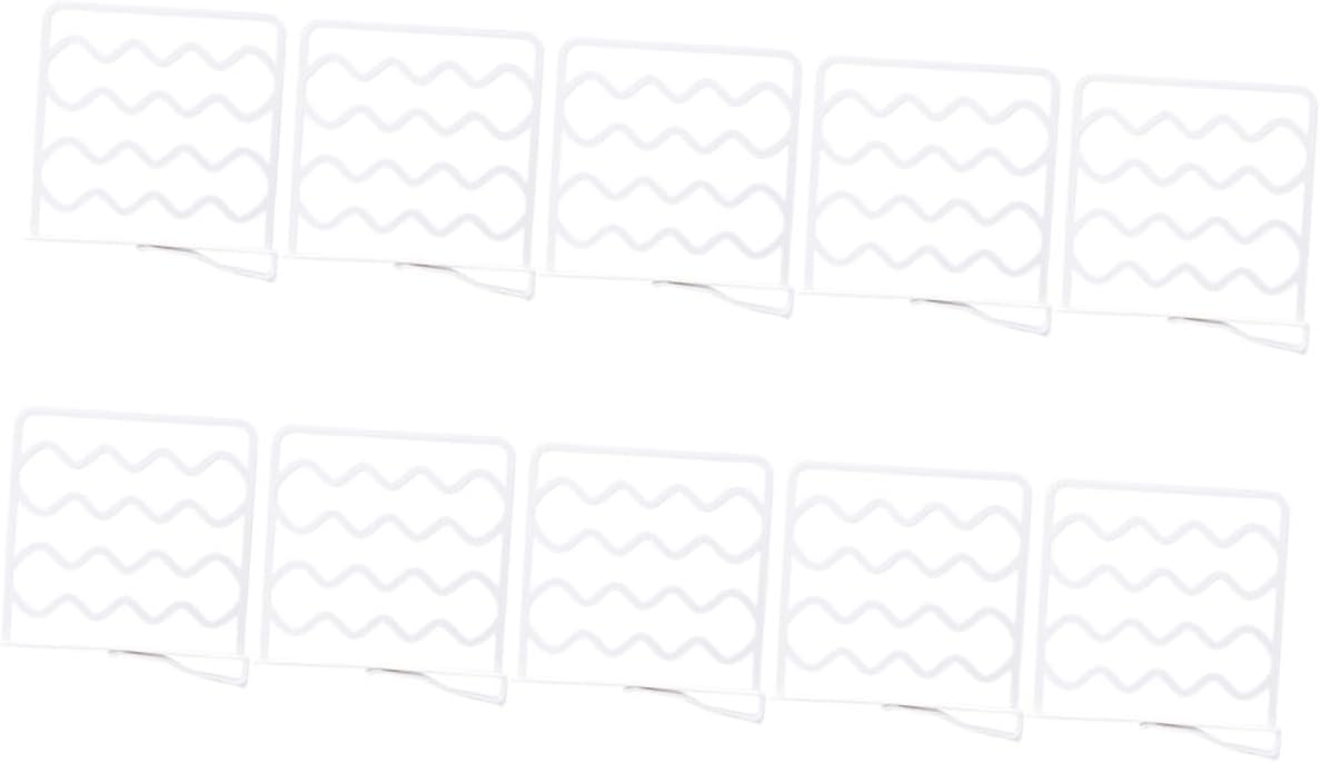 BESPORTBLE 10pcs Adjustable Closet Shelf Dividers Non-Drilling Organization for Clothes Bags and Sweaters Versatile Storage for Wardrobe Management