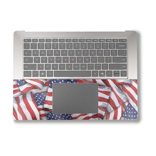 Image of Glossy Glitter Laptop Skin Compatible with Surface Laptop 7 15 inch (2024) - Patriot - Premium 3M Vinyl Protective Wrap Decal Cover - Easy to Apply | Crafted in The USA by MightySkins