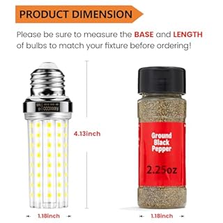 FanNicoo LED Corn Light Bulb 150W Equivalent 2500 Lumen 6500K Cool Daylight White 20W E26/E27 Base Non-dimmable Ceiling Fan Corn Lighting for Home Garage Warehouse Indoor LED Corn Bulbs Pack of 4