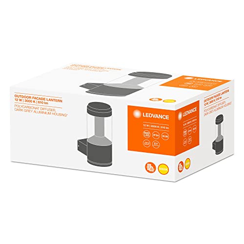 Outdr Facadelantern 12W3000K GR lanterne de façade robuste