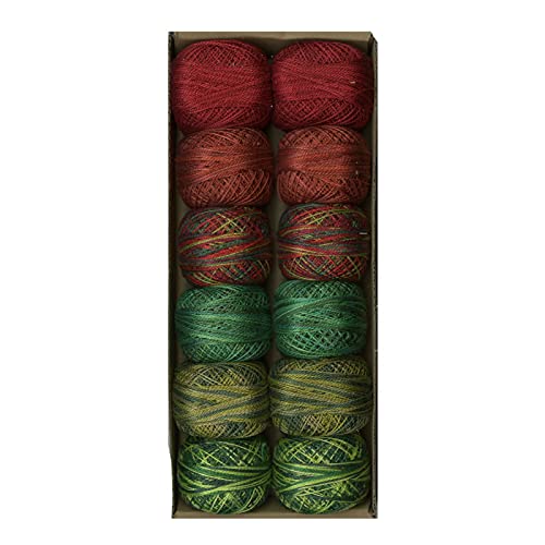 Image of Valdani Pearl Cotton Sz 12 | Two at Christmas | 12 Balls | 109 Yds /Ball