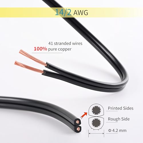 Lucky TL 14/2 Low Voltage Landscape Wire 200 Feet, 14 Gauge 2 Conductor, Outdoor Waterproof, Direct Buried Landscape Lighting Wire, Pure Copper Making (200FT) by LUCKY TL - Image 2