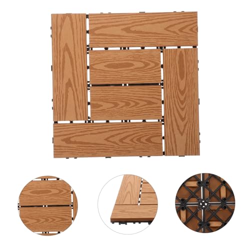 Baldosas interlocking de plástico para exterior e impermeable, cubre 1 m² 6
