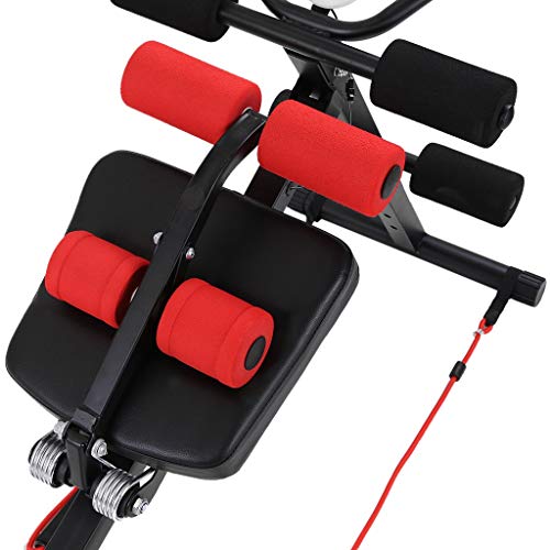 Kusou Adjustable Benches 2-in-1 Abdominal Crunch Machine Sit Up Bench Core Trainer Fitness Home Workout Gym Strength Training Equipment