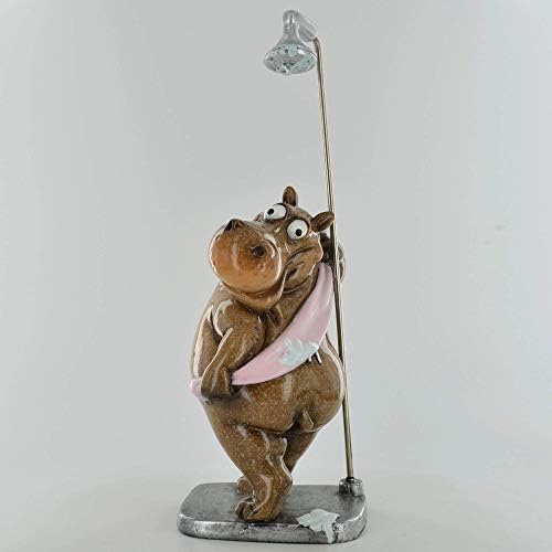 Comical Hippo In The Shower Novelty Gift Joke Present Home Decor H24.5cm