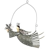 Material: Metall AM-Design Anhänger Engel fliegend 71cm Grau Silber