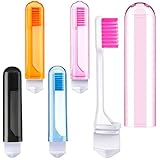 Patelai 4 Pieces Travel Toothbrush Set, Soft Bristle Mini Foldable Tooth Brush with Case, Individually Wrapped Small Portable Travel Size...
