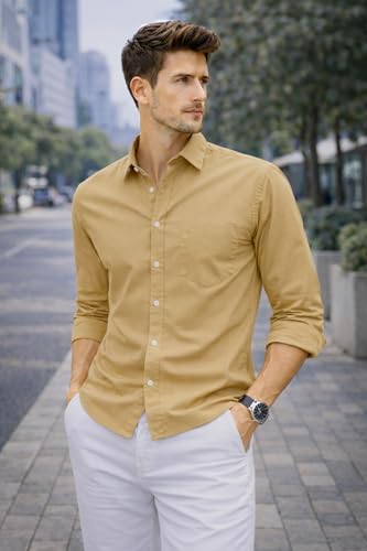 Image of Ben Martin Shirt for Men | Regular Casual Shirts for Mens' | Men's Casual Shirt's Slim Fit | Full Sleeve Cotton Shirts for Men's | Solid Shirt's for Mens Stylish | Formal & Casual Office Wear Shirts