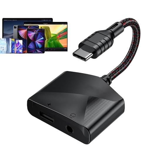 Adaptateur USB C multifonction pour casque et charge rapide de smartphone ABS