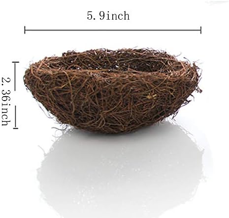 등나무 새 둥지 부활절 15cm 정원 마당 홈 파티 웨딩 장식 — 사진 2