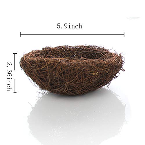 Image of Rattan Bird's Nest Easter Rattan Nest for Garden Yard Home Party Wedding Easter Decor(5.9Inch)