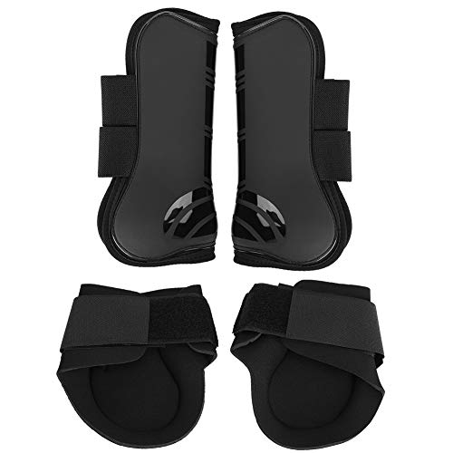 Cyllde Rotective Gear 2 pares de botas de cavalo elásticas espessas de poliuretano para treinamento