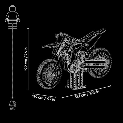 LEGO La Moto Ducati Desmo450 MX Factory - Jeu de Construction - Moto Jouet avec Moteur à Cylindres & Suspension - Décoration de Bureau - Cadeau Collector pour Garçon dès 10 Ans 42238 – vue 8