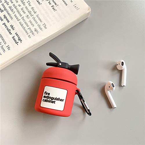 Creative Simulation Fire Extinguishers Firefighter Compatible AirPods Case Cover Silicone Protective Skin for Apple Airpods Charging Case